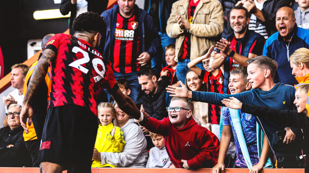 AFC Bournemouth Philip Billing with fans