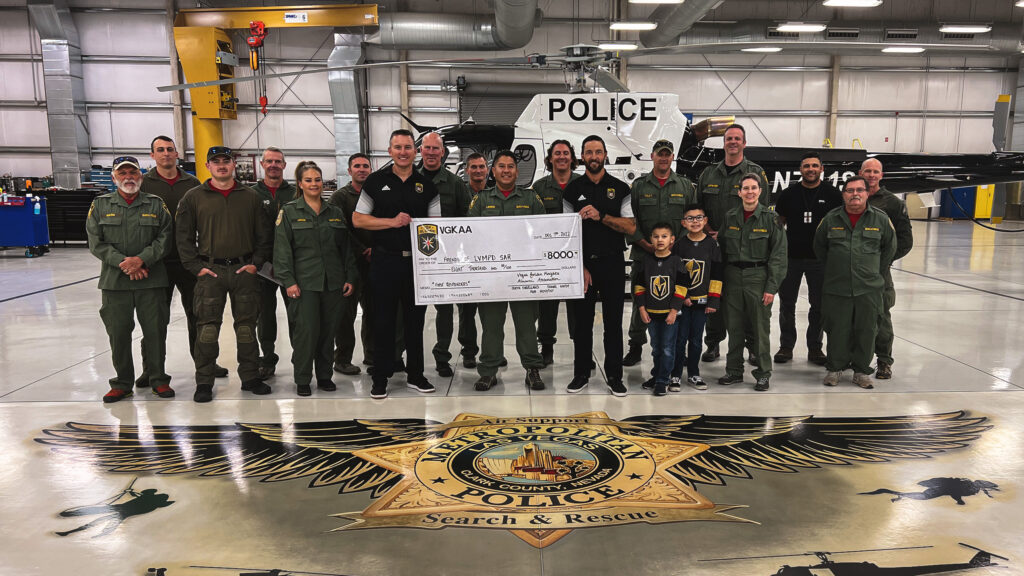 Vegas Golden Knights Alumni Association donation to Metropolitan Police Search and Rescue